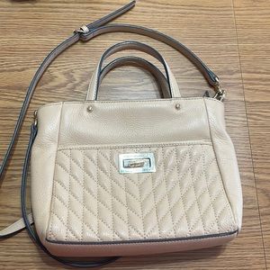 Karl Lagerfeld Paris beige handbag with strap